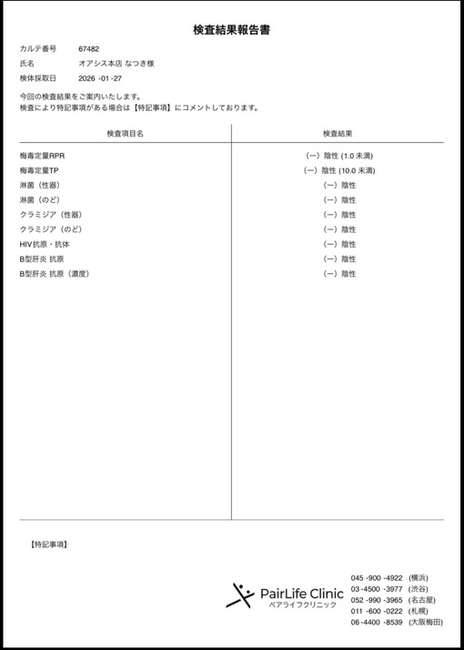 NATSUKI (ﾅﾂｷ) 💎検査結果💎