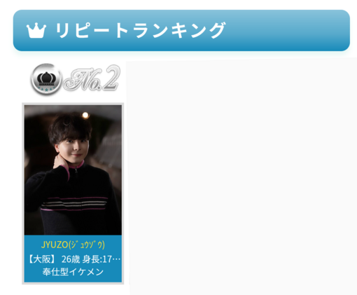 JYUZO(ｼﾞｭｳｿﾞｳ) 1月度リピートランキング🥈