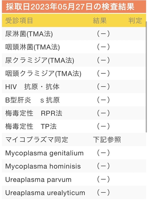 湊あおい(ﾐﾅﾄｱｵｲ) 性病検査結果