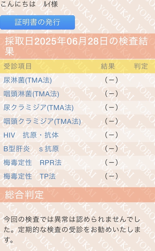 RUI(ﾙｲ) ✨検査結果✨